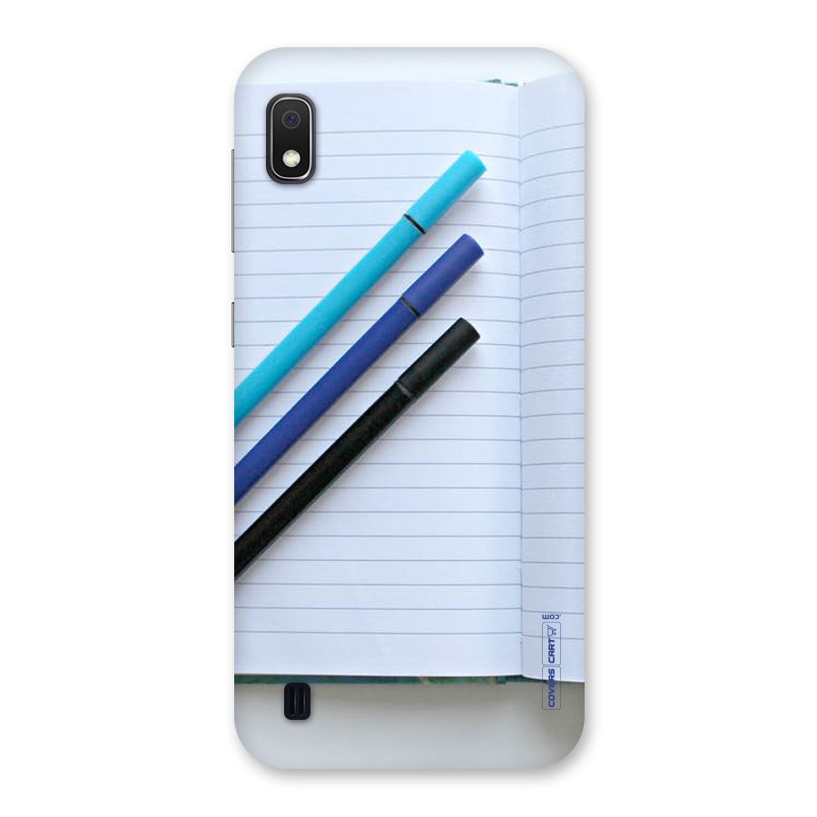 Notebook And Pens Back Case for Galaxy A10