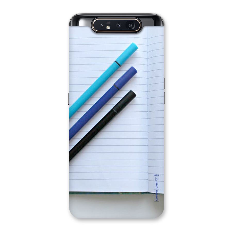 Notebook And Pens Back Case for Galaxy A80