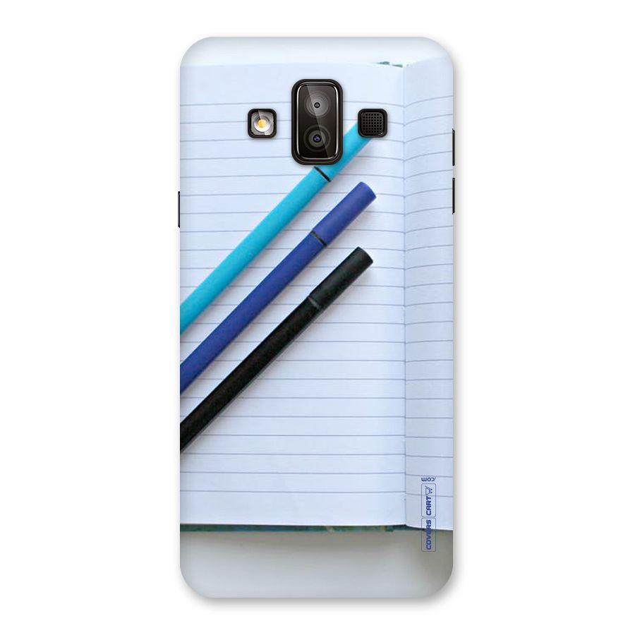 Notebook And Pens Back Case for Galaxy J7 Duo