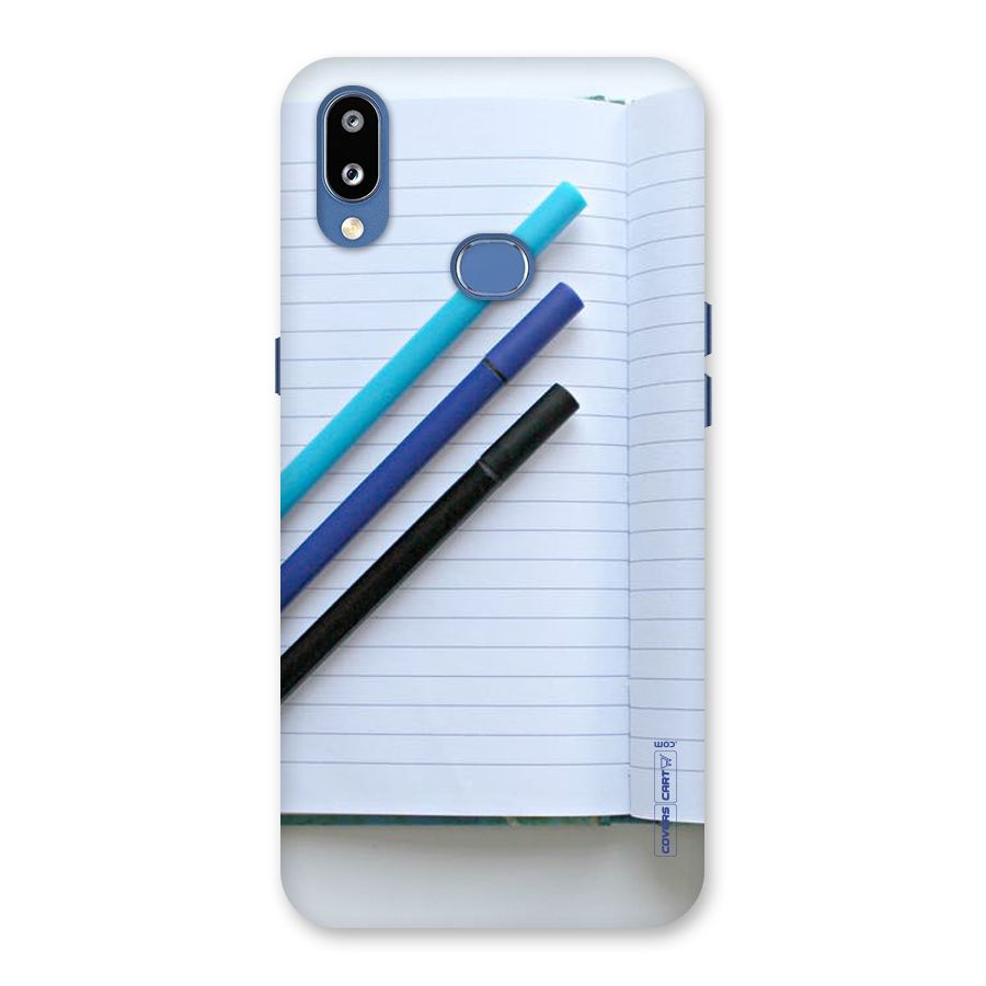 Notebook And Pens Back Case for Galaxy M01s