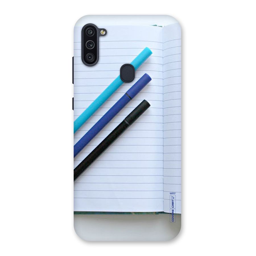 Notebook And Pens Back Case for Galaxy M11