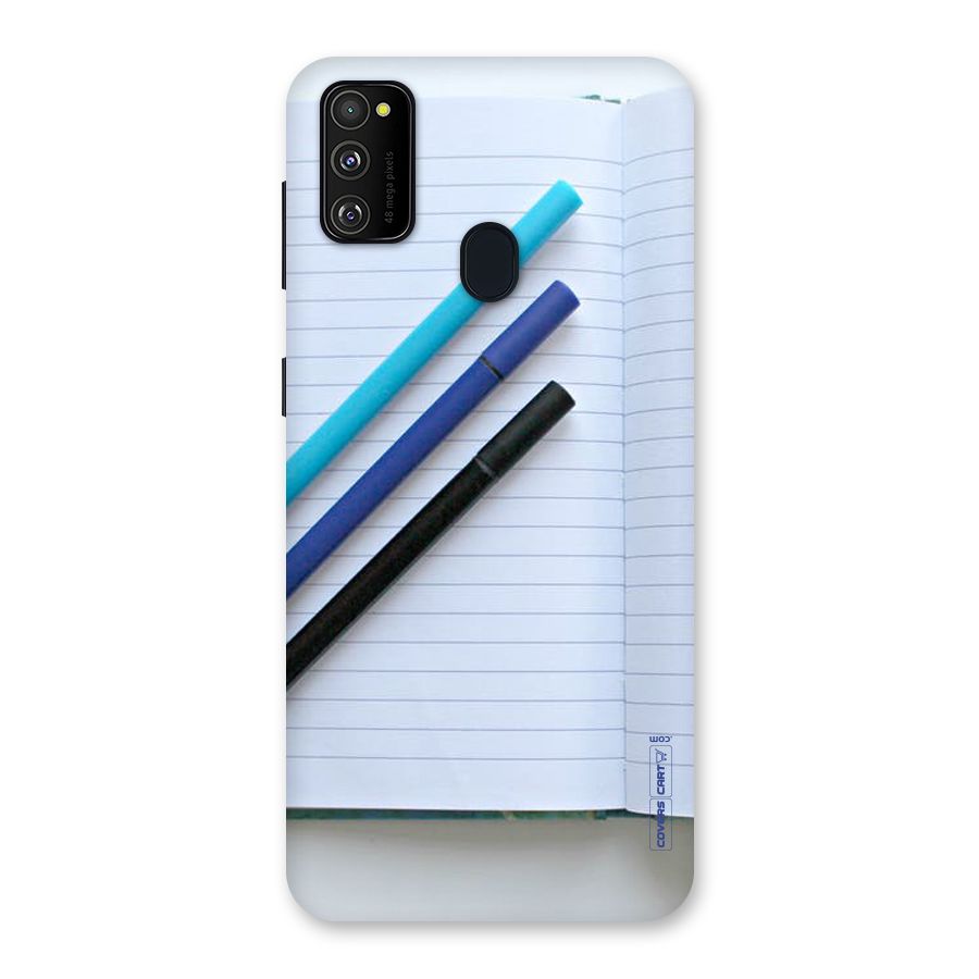 Notebook And Pens Back Case for Galaxy M30s