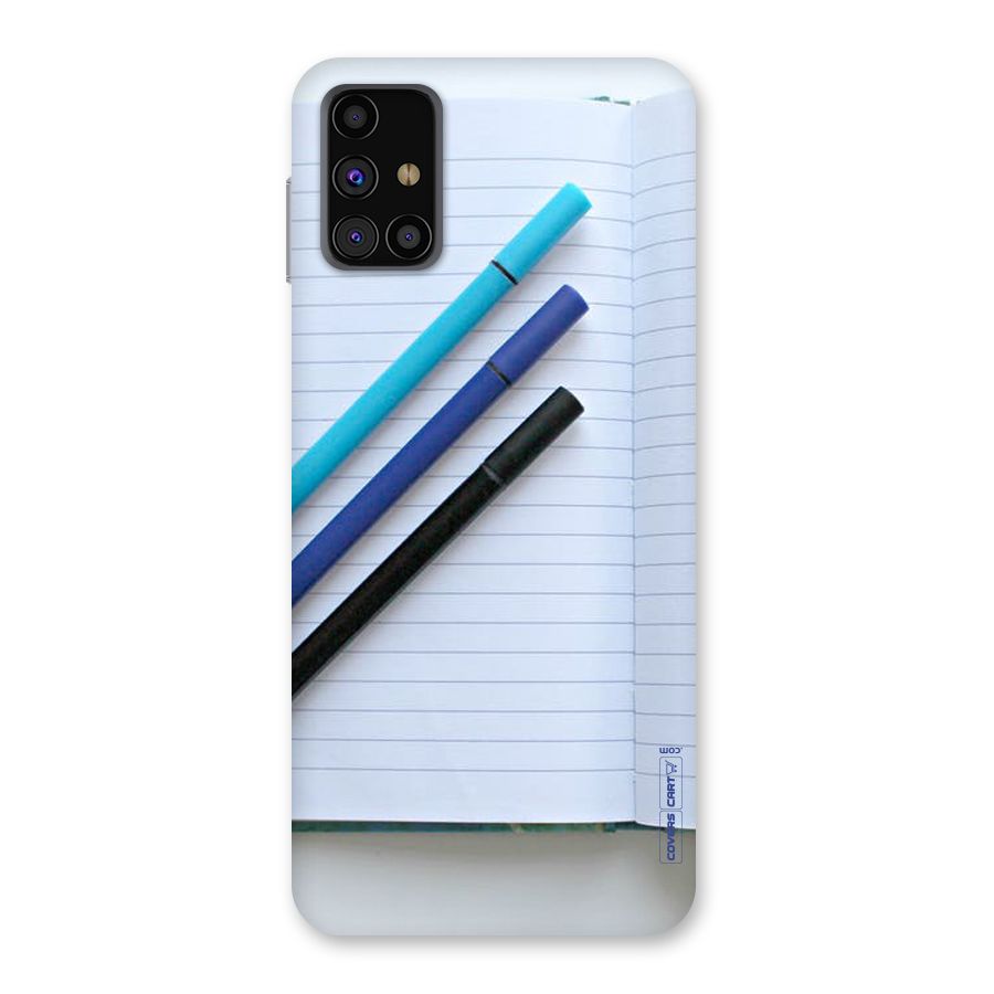 Notebook And Pens Back Case for Galaxy M31s