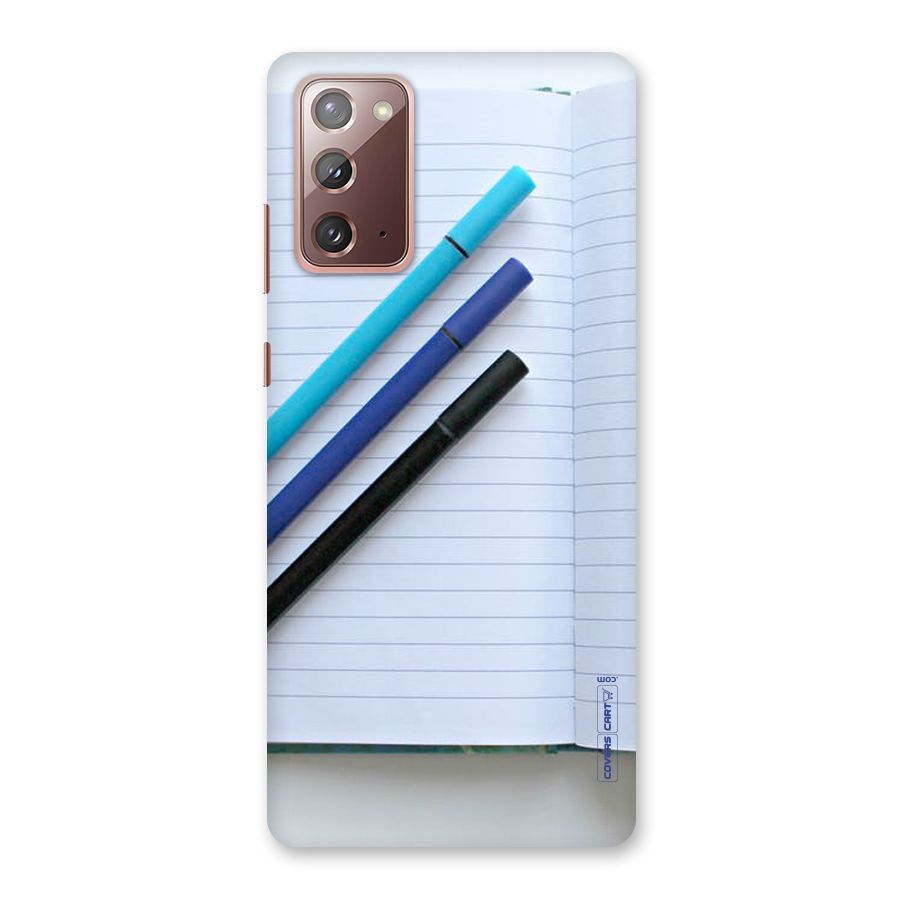 Notebook And Pens Back Case for Galaxy Note 20