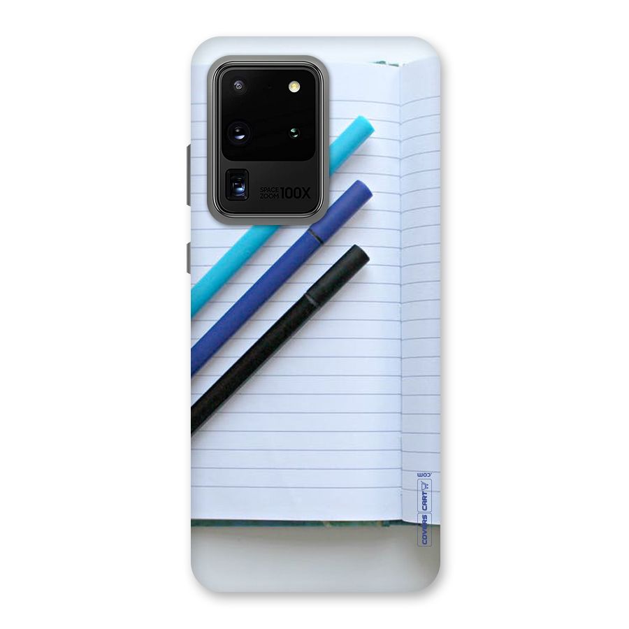 Notebook And Pens Back Case for Galaxy S20 Ultra