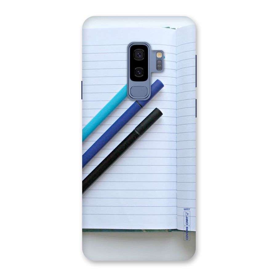 Notebook And Pens Back Case for Galaxy S9 Plus