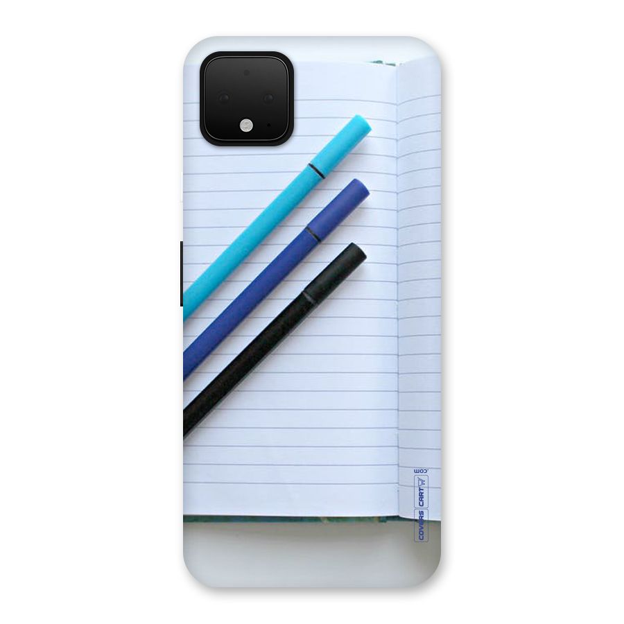 Notebook And Pens Back Case for Google Pixel 4 XL