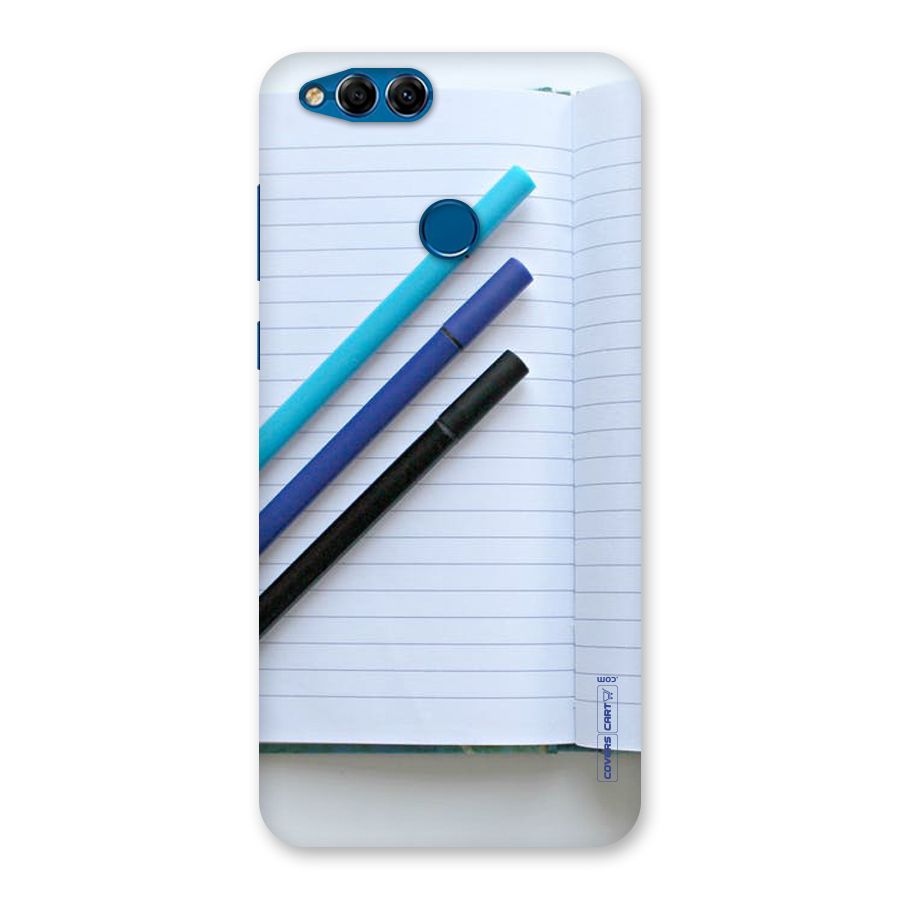 Notebook And Pens Back Case for Honor 7X