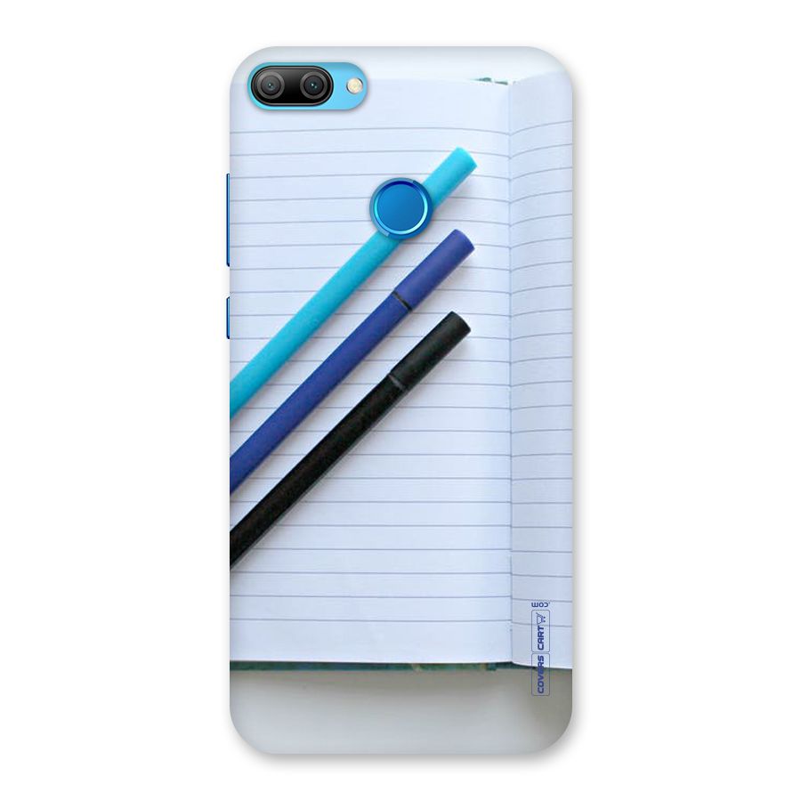 Notebook And Pens Back Case for Honor 9N