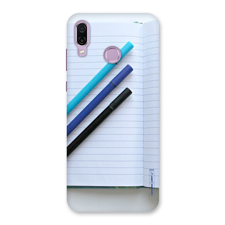 Notebook And Pens Back Case for Honor Play