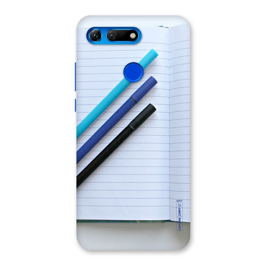 Notebook And Pens Back Case for Honor View 20