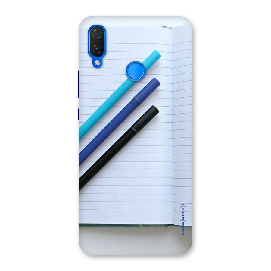 Notebook And Pens Back Case for Huawei P Smart+