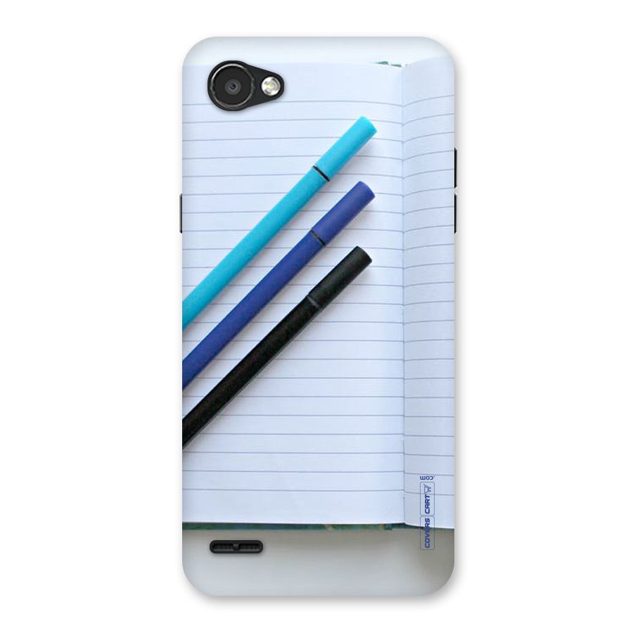 Notebook And Pens Back Case for LG Q6