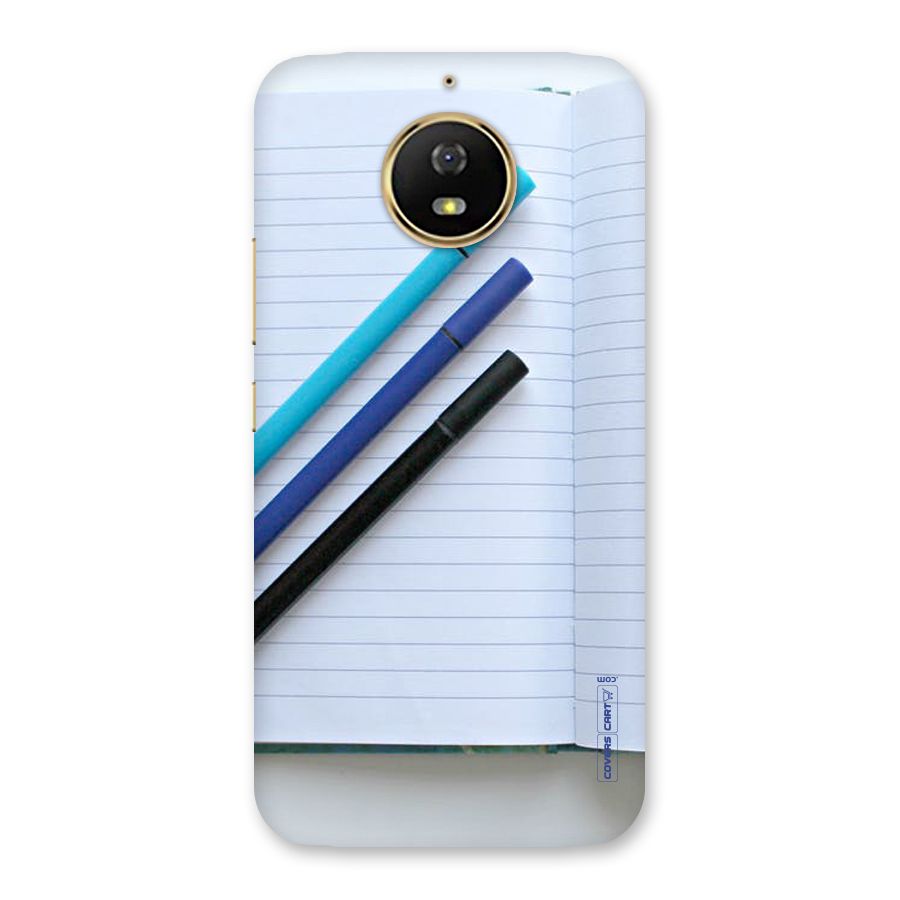 Notebook And Pens Back Case for Moto G5s