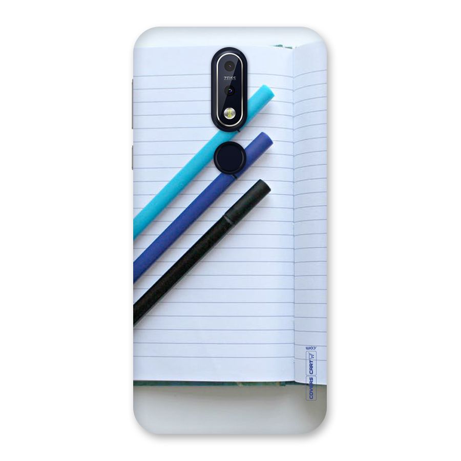 Notebook And Pens Back Case for Nokia 7.1