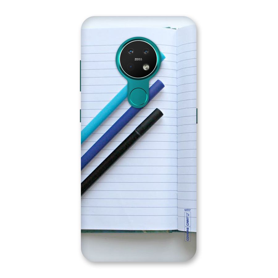 Notebook And Pens Back Case for Nokia 7.2