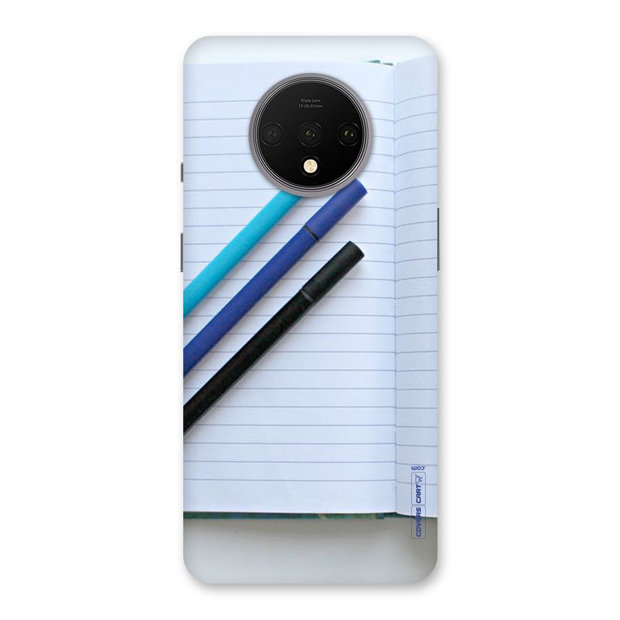 Notebook And Pens Back Case for OnePlus 7T