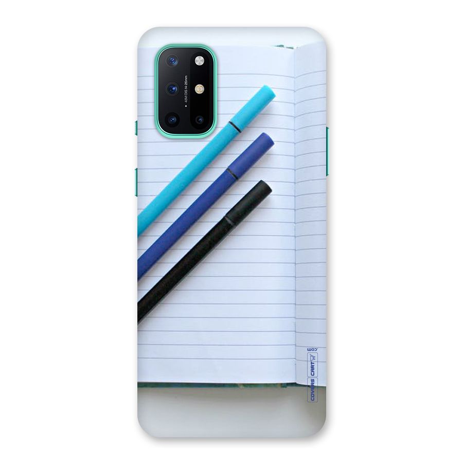 Notebook And Pens Back Case for OnePlus 8T