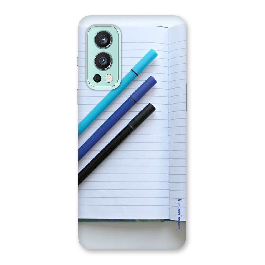 Notebook And Pens Back Case for OnePlus Nord 2 5G