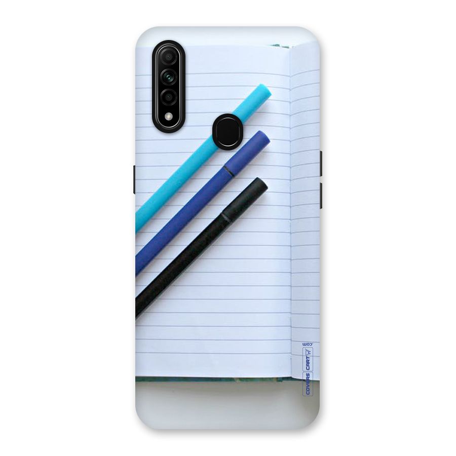 Notebook And Pens Back Case for Oppo A31