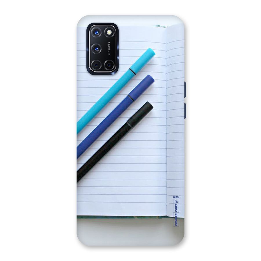 Notebook And Pens Back Case for Oppo A52