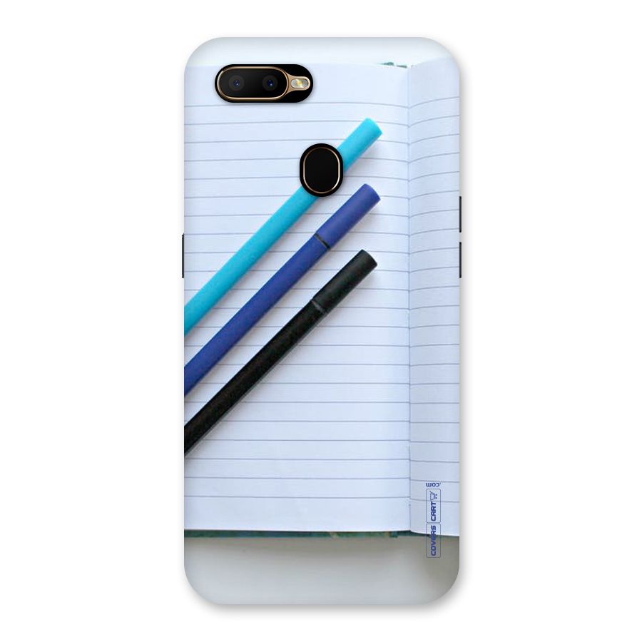 Notebook And Pens Back Case for Oppo A5s