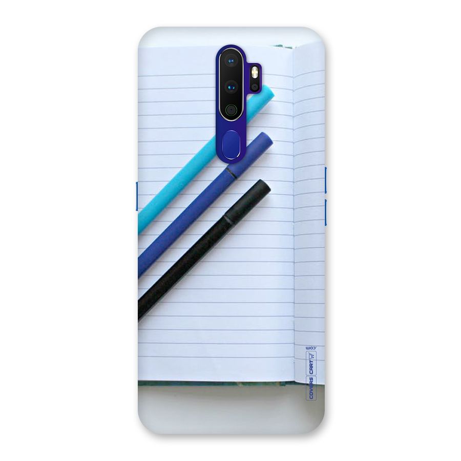 Notebook And Pens Back Case for Oppo A9 (2020)