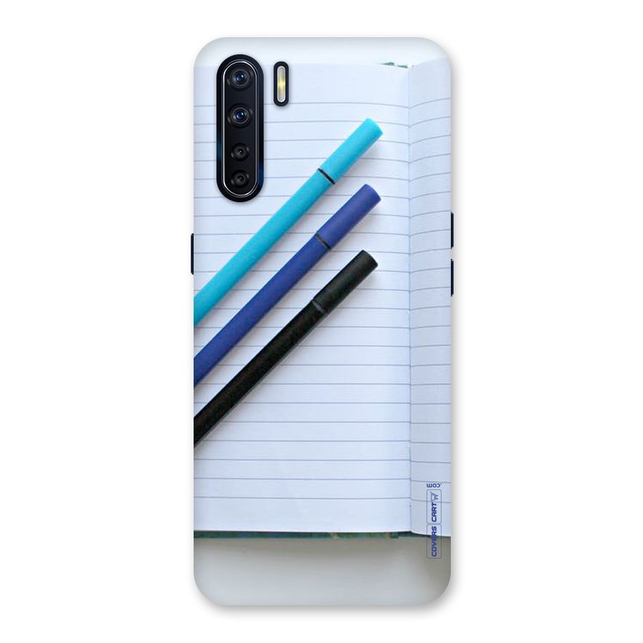 Notebook And Pens Back Case for Oppo F15