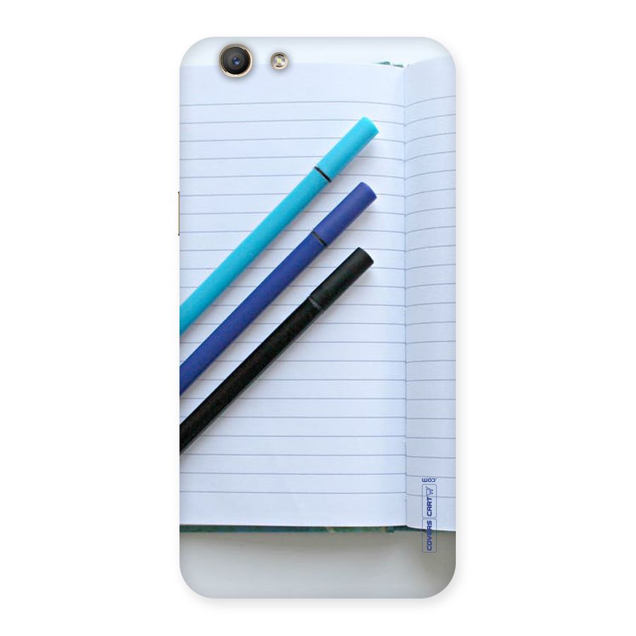 Notebook And Pens Back Case for Oppo F1s