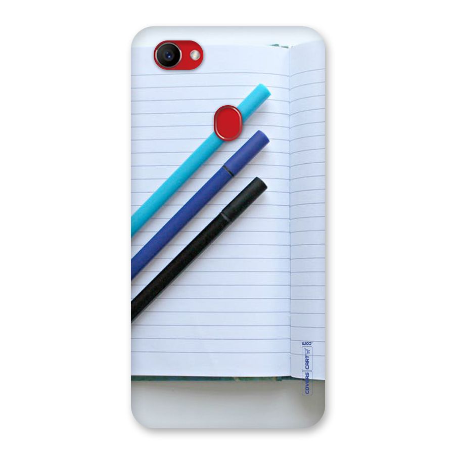 Notebook And Pens Back Case for Oppo F7