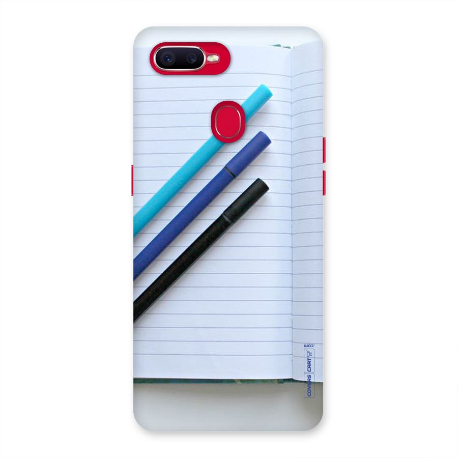 Notebook And Pens Back Case for Oppo F9 Pro
