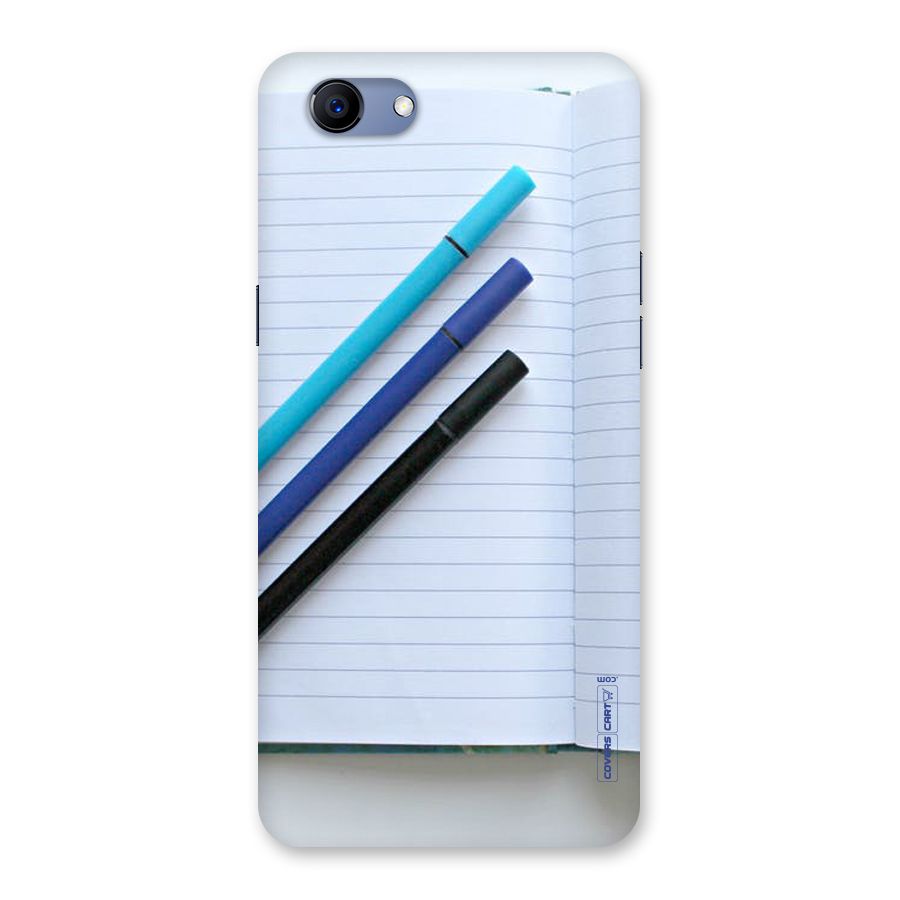 Notebook And Pens Back Case for Oppo Realme 1