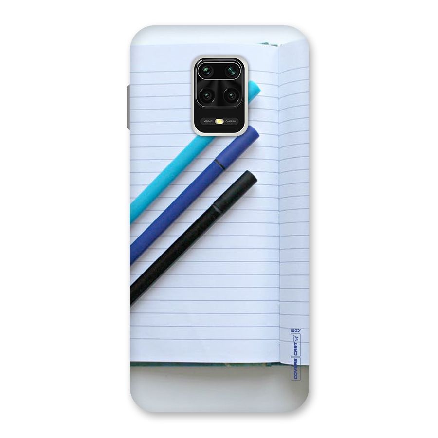 Notebook And Pens Back Case for Poco M2 Pro