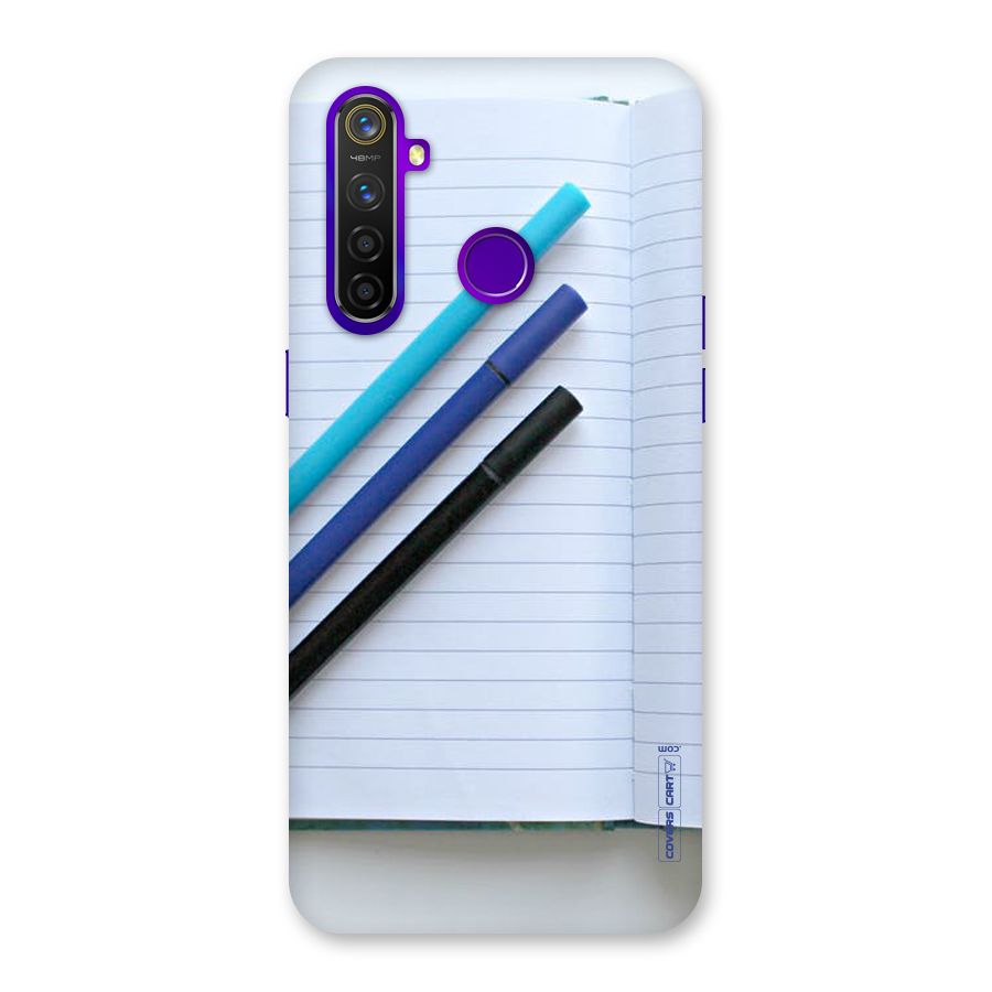 Notebook And Pens Back Case for Realme 5 Pro