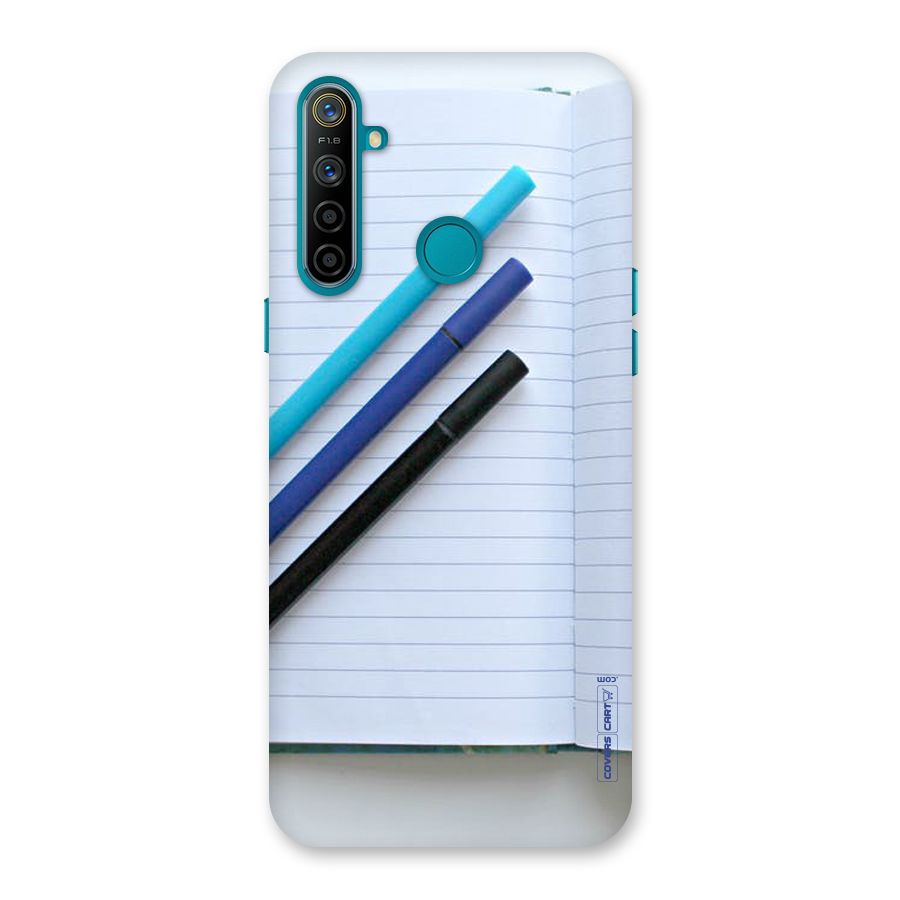 Notebook And Pens Back Case for Realme 5i