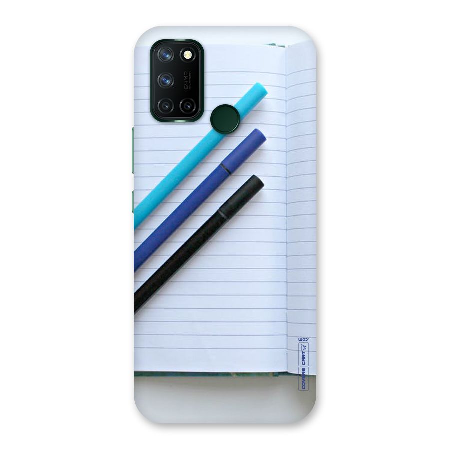 Notebook And Pens Back Case for Realme 7i