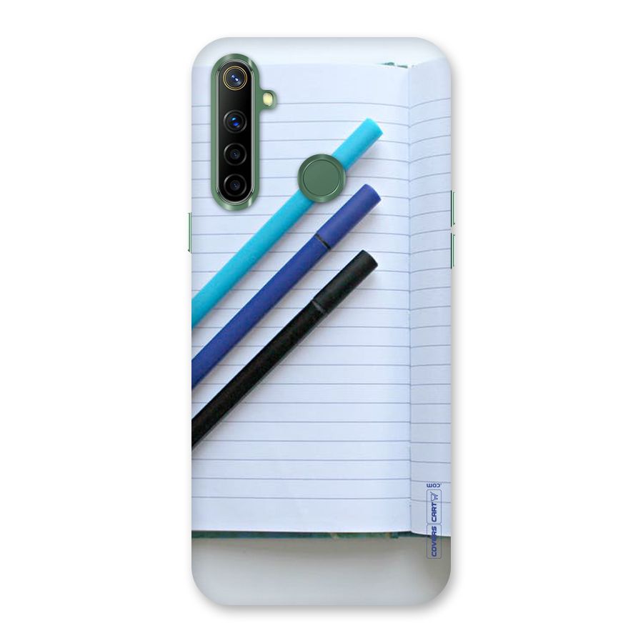 Notebook And Pens Back Case for Realme Narzo 10