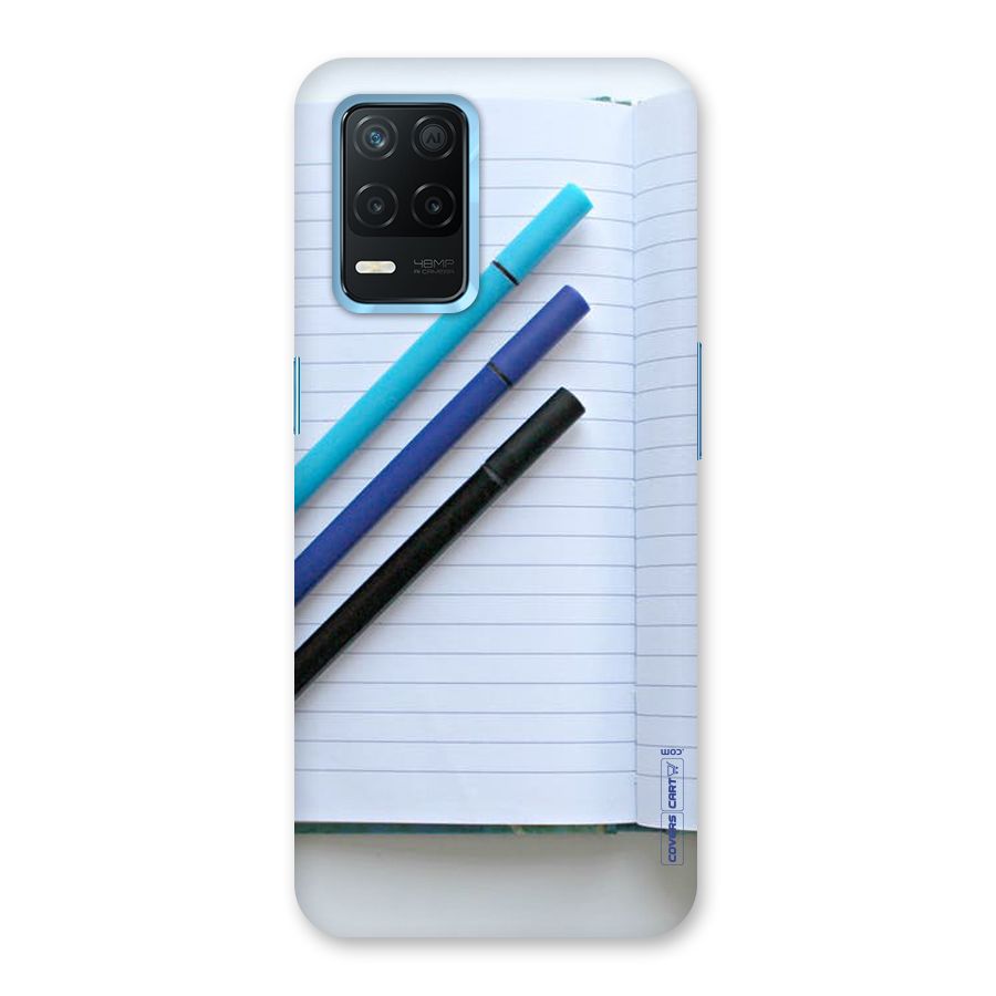 Notebook And Pens Back Case for Realme Narzo 30 5G