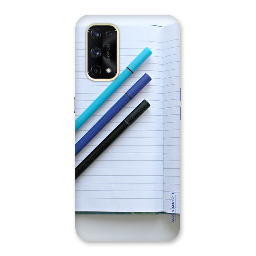 Notebook And Pens Glass Back Case for Realme X7 Pro