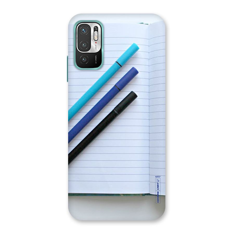 Notebook And Pens Back Case for Redmi Note 10T 5G