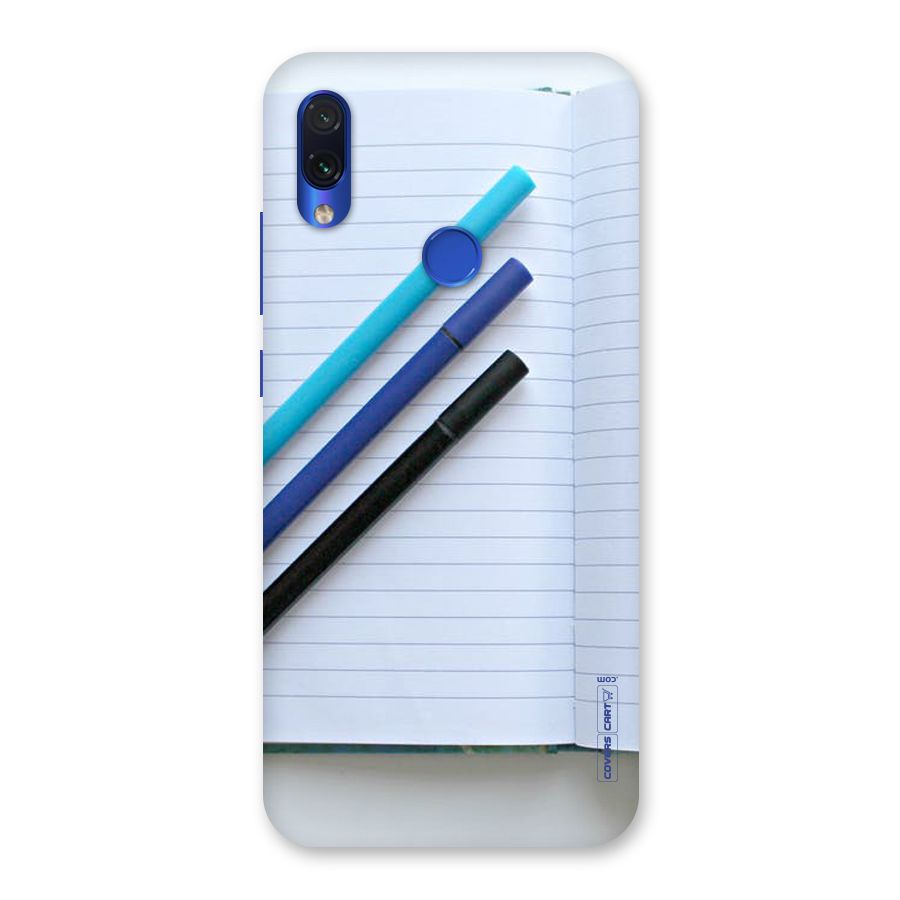 Notebook And Pens Back Case for Redmi Note 7