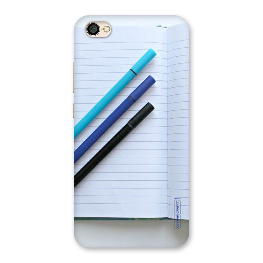 Notebook And Pens Back Case for Redmi Y1 Lite