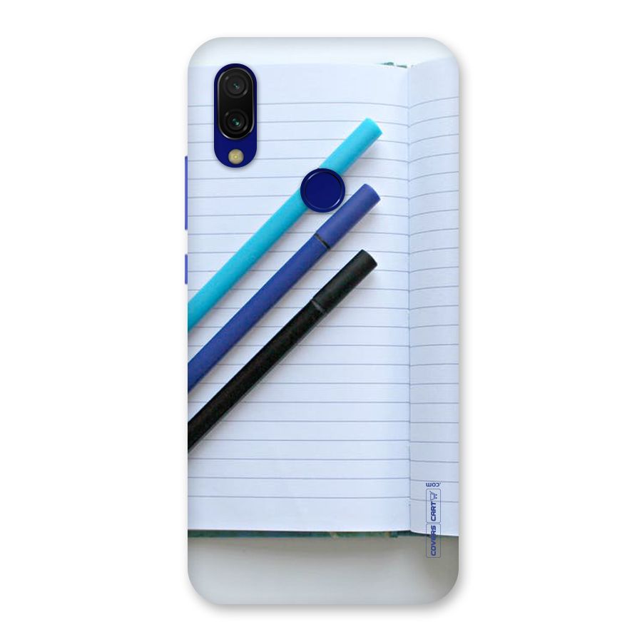 Notebook And Pens Back Case for Redmi Y3