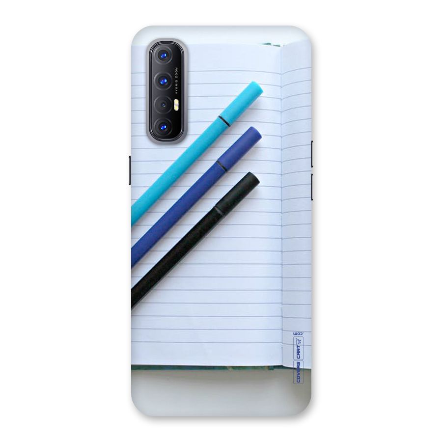 Notebook And Pens Back Case for Reno3 Pro