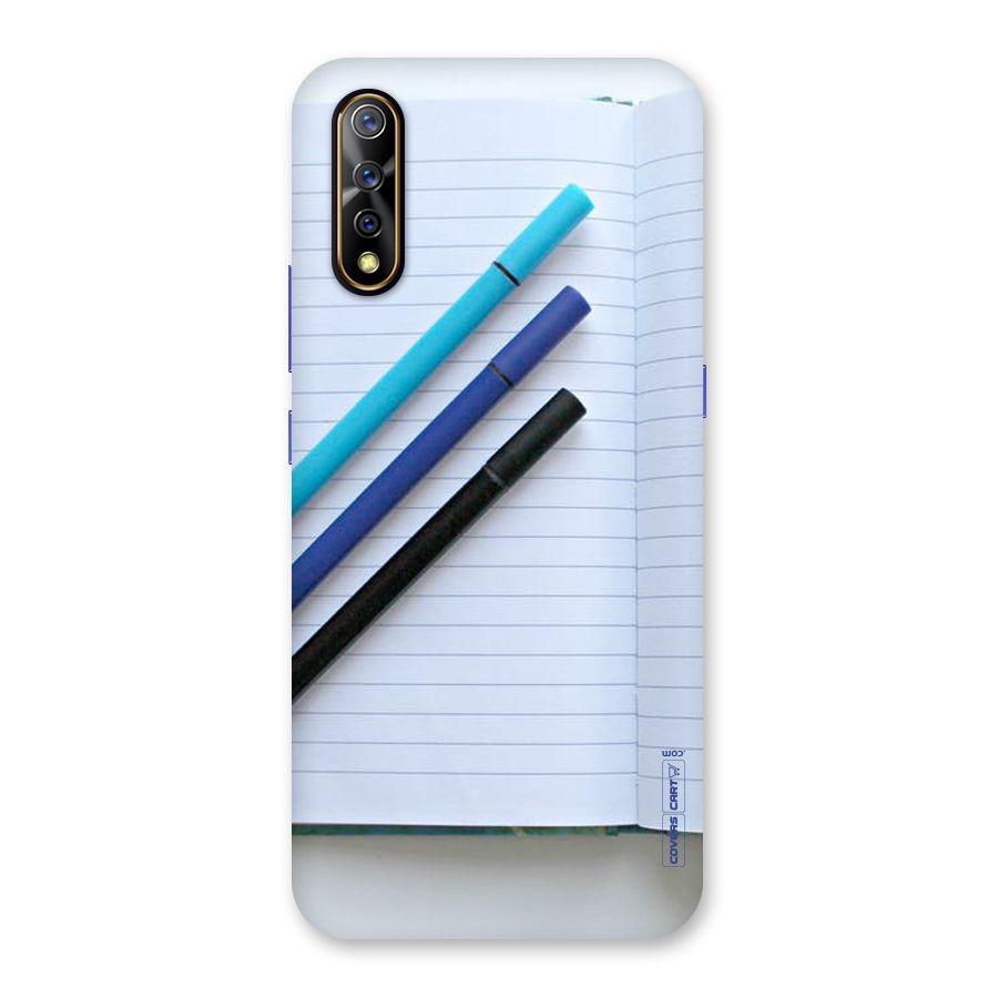 Notebook And Pens Back Case for Vivo S1