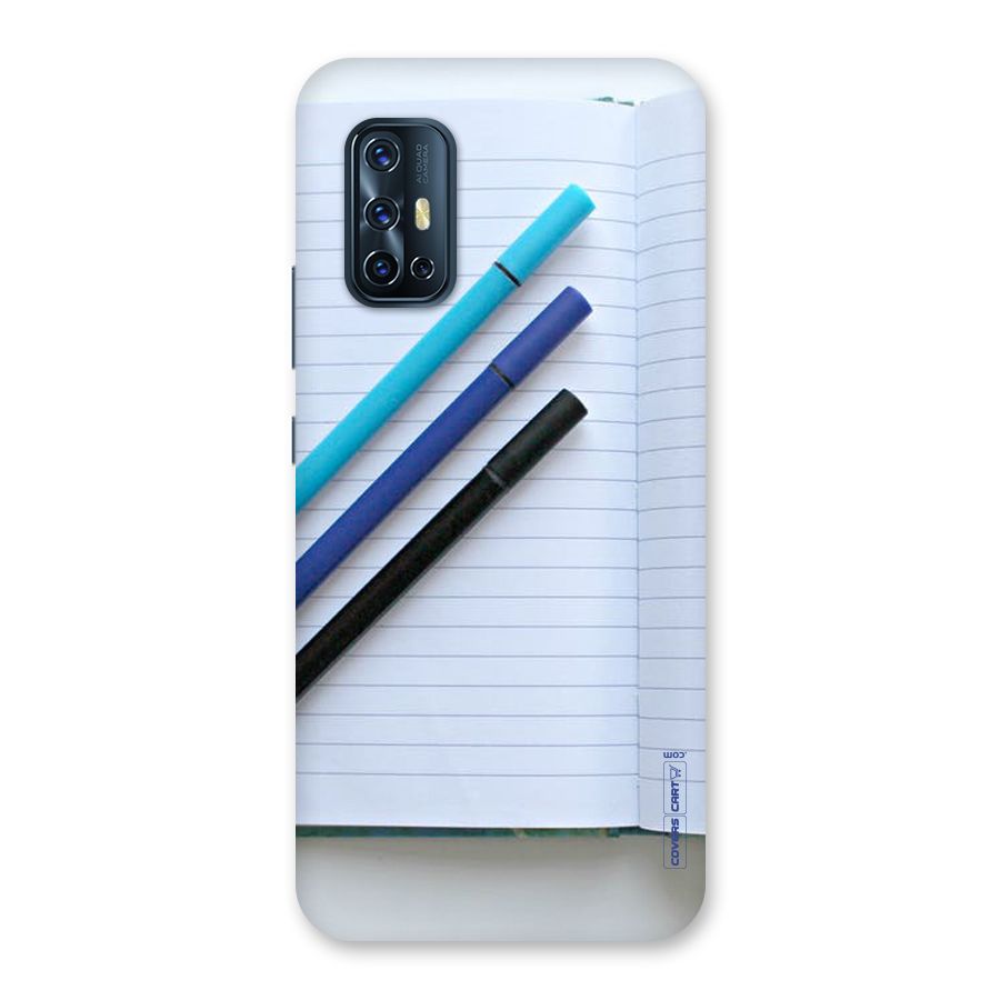 Notebook And Pens Back Case for Vivo V17
