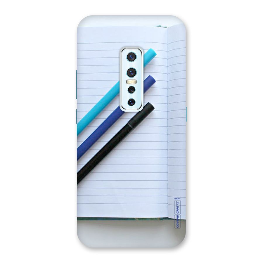 Notebook And Pens Back Case for Vivo V17 Pro