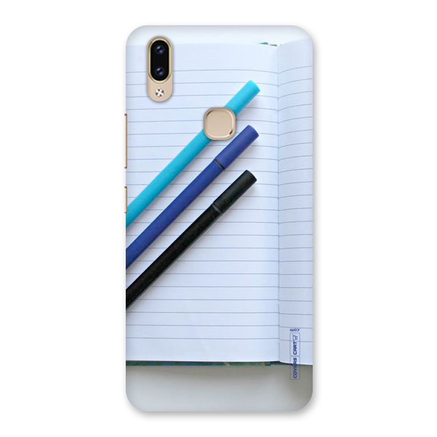 Notebook And Pens Back Case for Vivo V9 Youth