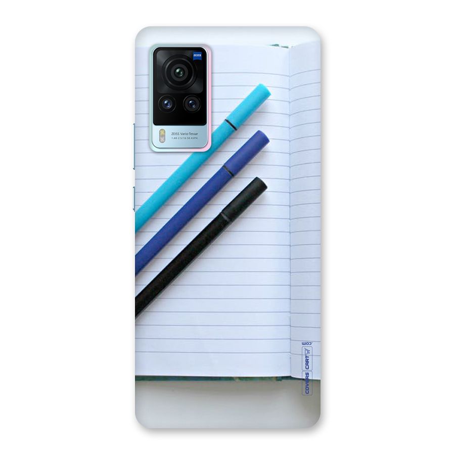 Notebook And Pens Back Case for Vivo X60 Pro