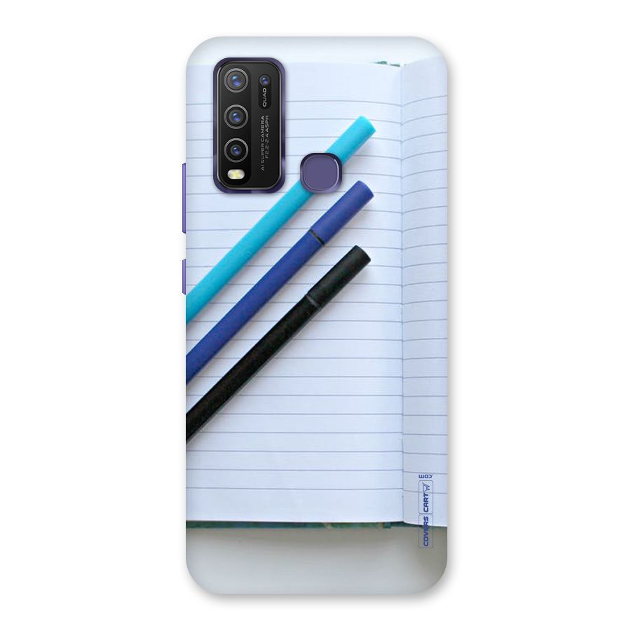 Notebook And Pens Back Case for Vivo Y50